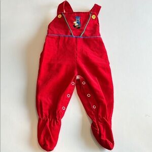 Vintage - buster brown, 6/9m, red‎ drummer boy overalls